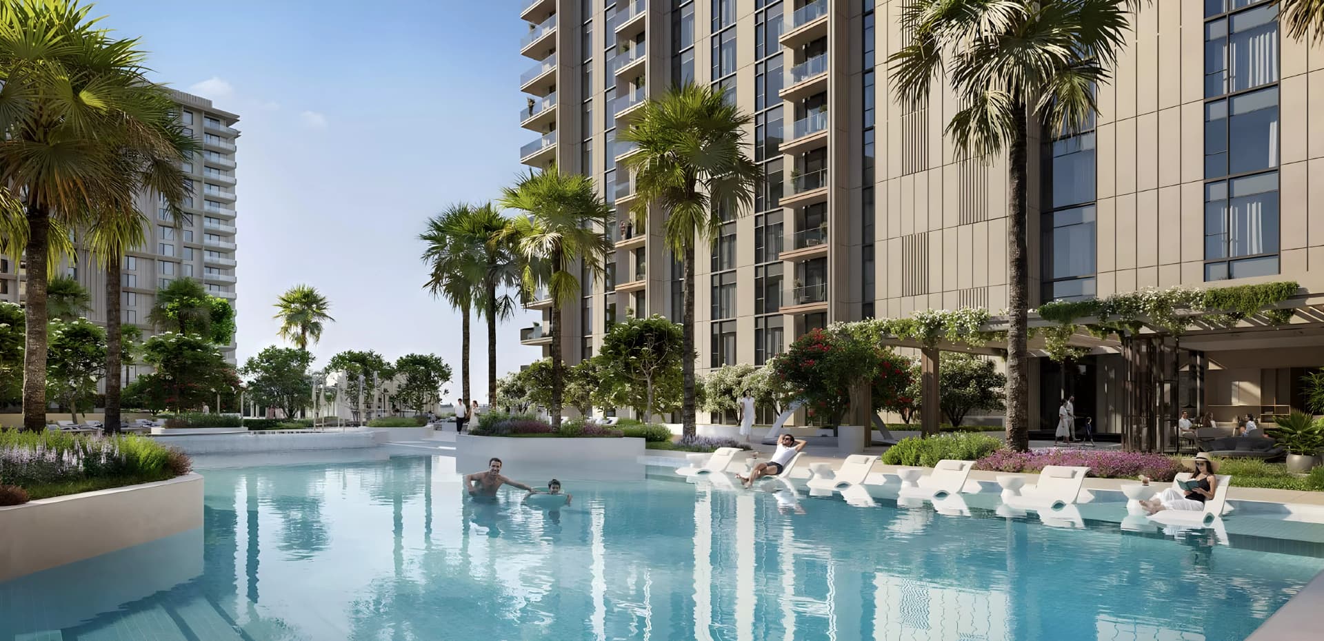 Tara Park luxury development in Tamouh, Al Reem Island: Rendering 3