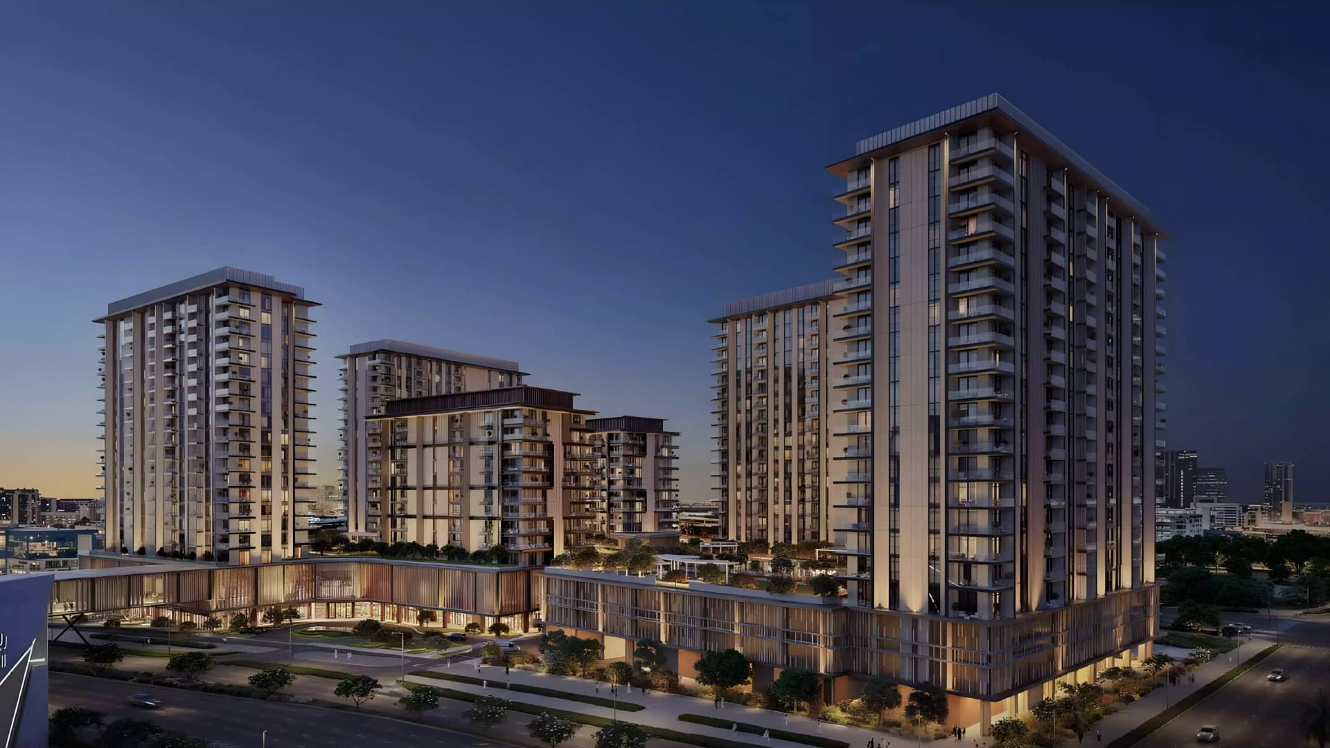 Tara Park luxury development in Tamouh, Al Reem Island: Rendering 1